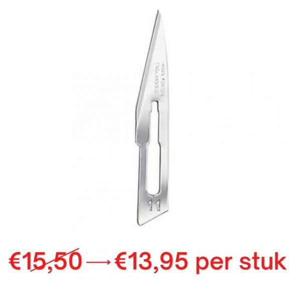 3x Swann Morton scalpelmesjes blauw, nr. 11