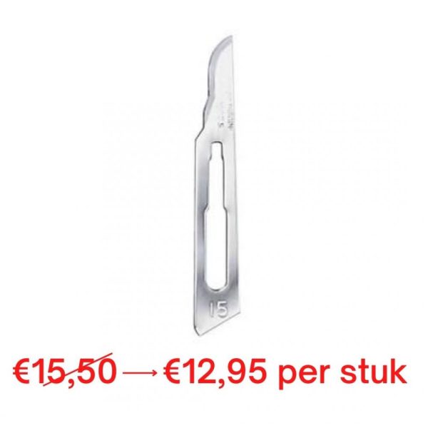 6x Swann Morton scalpelmesjes blauw, nr. 15