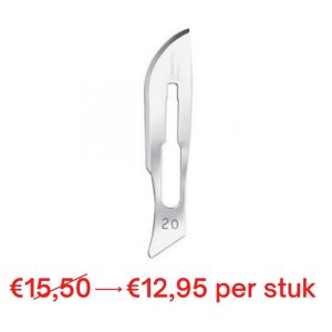 6x Swann Morton scalpelmesjes blauw, nr. 20