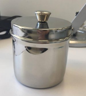 Desinfectiepot inox met deksel 75 x 75mm