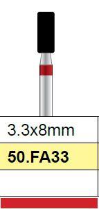Diamantfrees fijn, cilinder 3.3 x 8mm