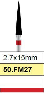Diamantfrees fijn, fissuur spits 2.7 x 15mm