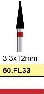 Diamantfrees fijn, fissuur spits 3.3 x 12mm