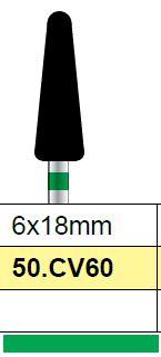 Diamantfrees grof, kegel 6 x 18mm
