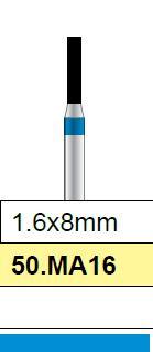 Diamantfrees medium, cilinder 1.6 x 8mm