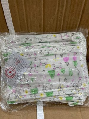 Disposable mondmaskers type 1 - kind, dessin, 3-laags - 50 stuks - OP = OP