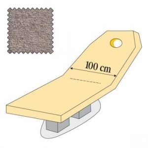 Hoes voor massagebank met neusgat, 185-215cm x 75-100cm, zilvergrijs