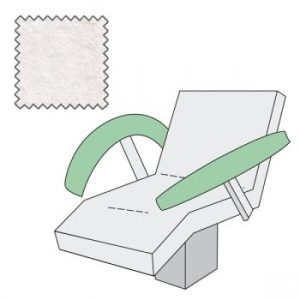 Hoesset voor armleuningen standaard, 2 stuks, wit