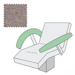 Hoesset voor armleuningen standaard, 2 stuks, zilvergrijs