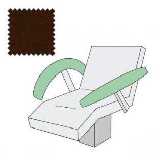 Hoesset voor armleuningen standaard, 2 stuks, zwart