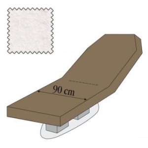 Hoesset voor massagebank zonder neusgat (met armleuningen standaard en spanners), wit