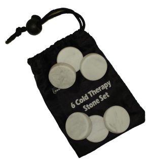 Hot stones, set van 6 tibetaanse koudstenen - EINDE REEKS
