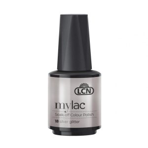 LCN Mylac Soak-Off Colour Polish "Silver Glitter", 10ml