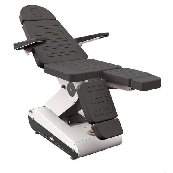 Swop pedicurestoel met 3 motoren, grijze bekleding (ingebouwde wielen)