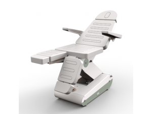 Swop pedicurestoel met 3 motoren, witte bekleding (ingebouwde wielen)