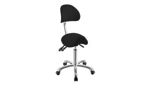 Tabouret Alissas pony met kuiprug, kantelbaar zwart