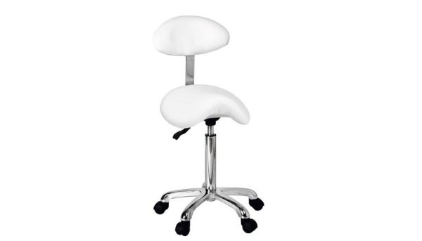 Tabouret Félines regular+ met rug wit