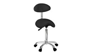 Tabouret Félines regular+ met rug zwart