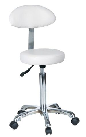 Tabouret Rosières + rond met rug wit