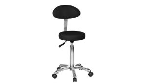 Tabouret Rosières + rond met rug zwart
