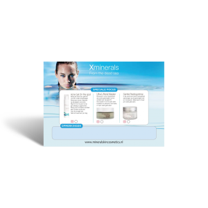 Xminerals produkt advieskaart A5