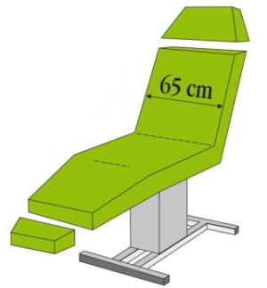 Housse pour fauteuil, 3-pièces (tête, fauteuil, jambes), noir