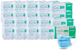 Disposable medisch mondmasker Romed - bacteriefilter 3-laags met oorlussen, 20 dozen à 50 stuks