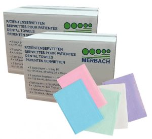 Serviette de protection blanc Merbach, 33 x 45cm, 500 pieces