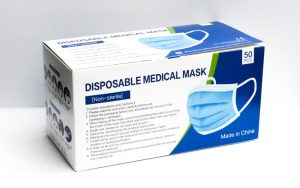 Disposable medisch mondmasker, 3-laags bacteriefilter met oorlussen, 5x 10 stuks