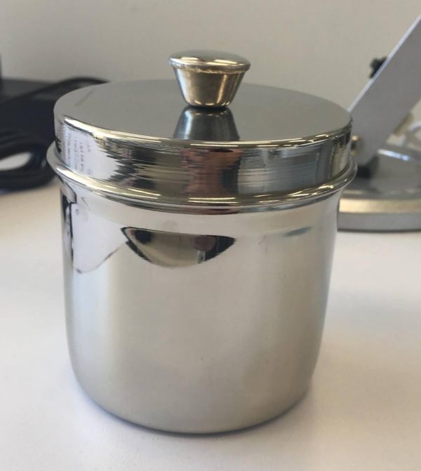 Desinfectiepot inox met deksel 75 x 75mm