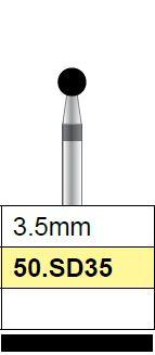 Fraise diamant très gros, boule 3.5mm