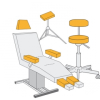 Hoes voor tabouret, hoofdsteun of beensteun, Medium, zwart