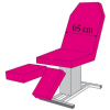Hoesset voor pedicurezetel, 115-150 x 40-65cm en 2 beendelen, 65x55cm, zwart