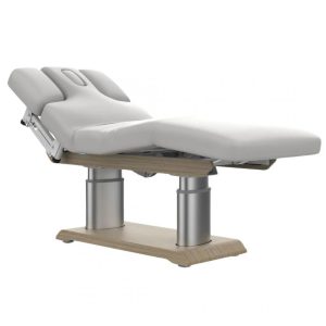 Banque de massage Santori Oval avec bois, chauffage et accoudoirs pivotants