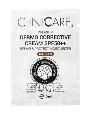CLINICCARE Premium Dermo Corrective Cream Darker (SPF50), 2ml sachet