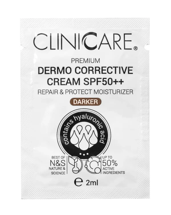 CLINICCARE Premium Dermo Corrective Cream Darker (SPF50), 2ml sachet