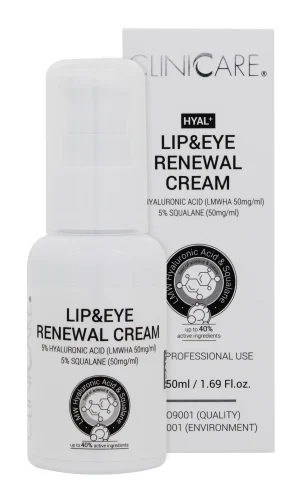 CLINICCARE Hyal+ Lip & Eye Renewal Cream, 50ml
