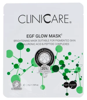 CLINICCARE EGF Glow anti-pigmentation mask with 0.5% HA, 35gr.