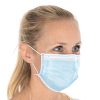 Niet-medische mondmaskers, blauw, 3-laags met oorlussen, zakje van 50 stuks