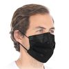 Niet-medische mondmaskers, zwart, 3-laags met oorlussen, doosje van 50 stuks