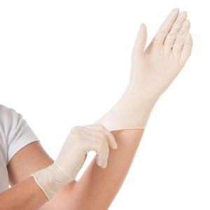 Gants latex sans poudre Safe Grip, blanc, taille XS, boîte de 100 pièces