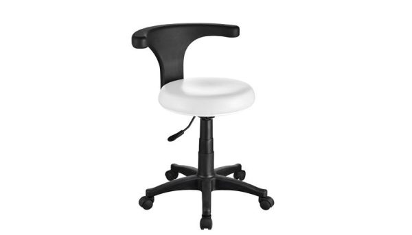 Tabouret Gourdon ronde noir, dossier tournable - MODELE DE SALLE D'EXPOSITION