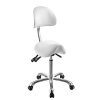 Tabouret Alissas pony met kuiprug, kantelbaar, wit