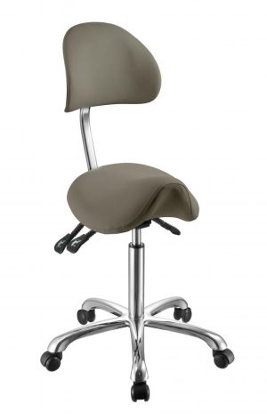 Tabouret Alissas pony avec haute dossier, beige