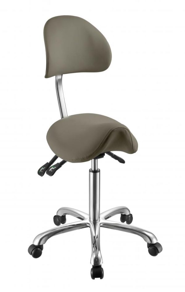 Tabouret Alissas pony avec haute dossier, beige