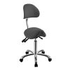 Tabouret Alissas pony met kuiprug, kantelbaar, grijs