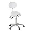 Tabouret Félines met rug, kantelbaar, wit