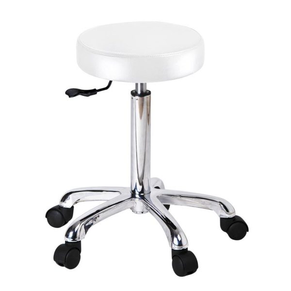 Tabouret Rosières rond zonder rug, wit
