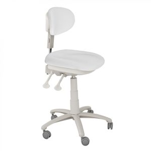 Tabouret Arras avec dossier, blanc