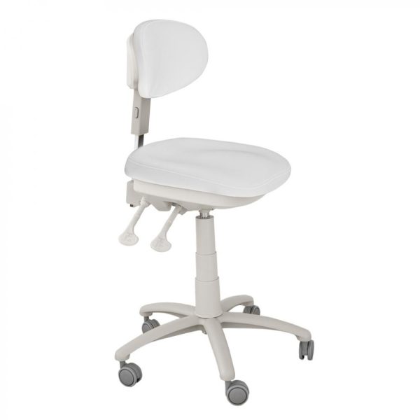 Tabouret Arras avec dossier, blanc